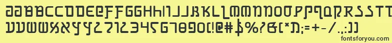 GrimlordBold-Schriftart – Schwarze Schriften auf gelbem Hintergrund