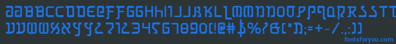 Шрифт GrimlordBold – синие шрифты на чёрном фоне
