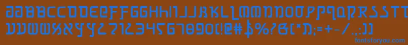 GrimlordBold Font – Blue Fonts on Brown Background
