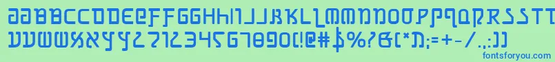 Шрифт GrimlordBold – синие шрифты на зелёном фоне
