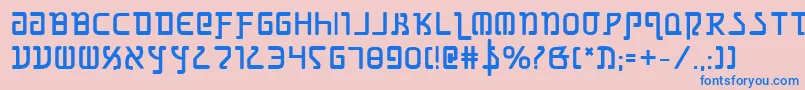 GrimlordBold-fontti – siniset fontit vaaleanpunaisella taustalla
