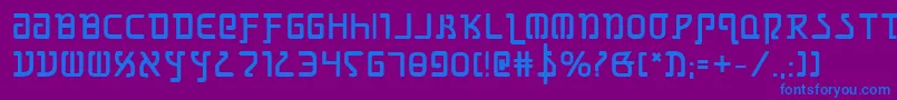 GrimlordBold-fontti – siniset fontit violetilla taustalla