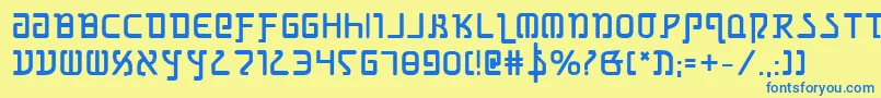 GrimlordBold-fontti – siniset fontit keltaisella taustalla