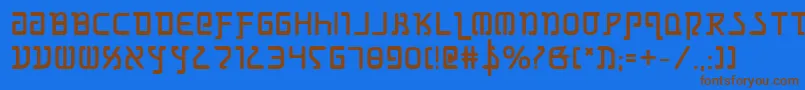 GrimlordBold Font – Brown Fonts on Blue Background