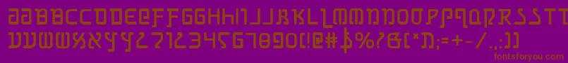 フォントGrimlordBold – 紫色の背景に茶色のフォント