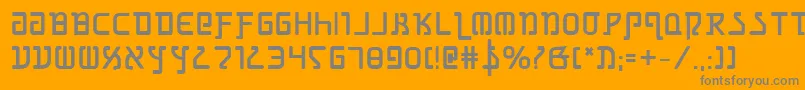 フォントGrimlordBold – オレンジの背景に灰色の文字
