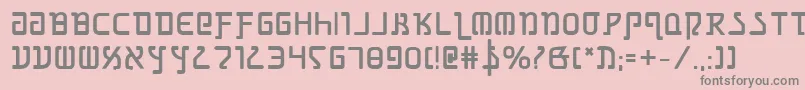 GrimlordBold-fontti – harmaat kirjasimet vaaleanpunaisella taustalla