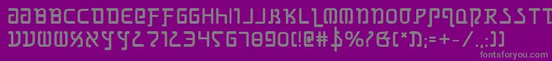 フォントGrimlordBold – 紫の背景に灰色の文字