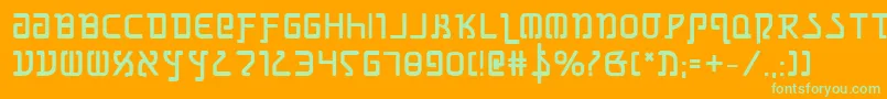 Шрифт GrimlordBold – зелёные шрифты на оранжевом фоне