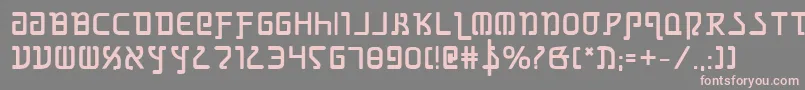 フォントGrimlordBold – 灰色の背景にピンクのフォント