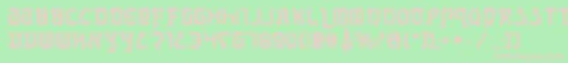 GrimlordBold-fontti – vaaleanpunaiset fontit vihreällä taustalla