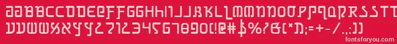 GrimlordBold-fontti – vaaleanpunaiset fontit punaisella taustalla