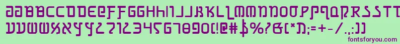 フォントGrimlordBold – 緑の背景に紫のフォント