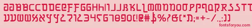 フォントGrimlordBold – ピンクの背景に赤い文字