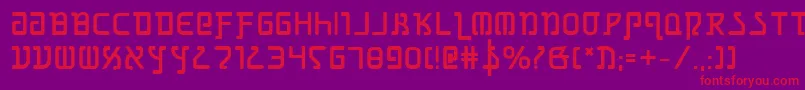 GrimlordBold-Schriftart – Rote Schriften auf violettem Hintergrund