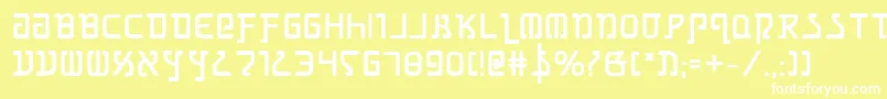 Шрифт GrimlordBold – белые шрифты на жёлтом фоне