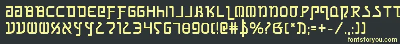 GrimlordBold-fontti – keltaiset fontit mustalla taustalla