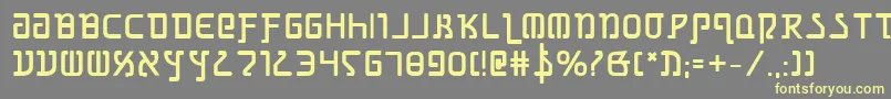GrimlordBold-fontti – keltaiset fontit harmaalla taustalla