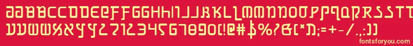 Шрифт GrimlordBold – жёлтые шрифты на красном фоне
