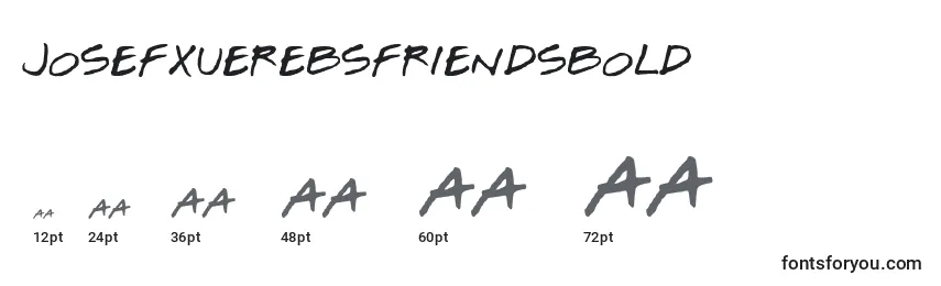 JosefXuerebSFriendsBold Font Sizes