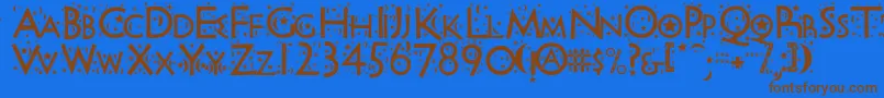 Nightsky-Schriftart – Braune Schriften auf blauem Hintergrund