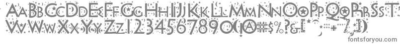 Nightsky Font – Gray Fonts on White Background