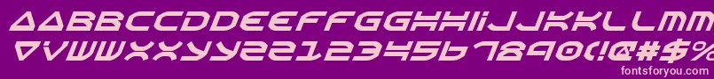OberonItalic Font – Pink Fonts on Purple Background