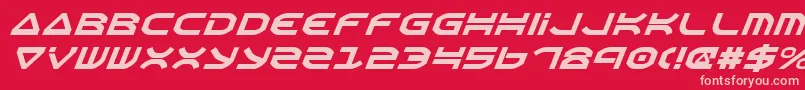 OberonItalic Font – Pink Fonts on Red Background