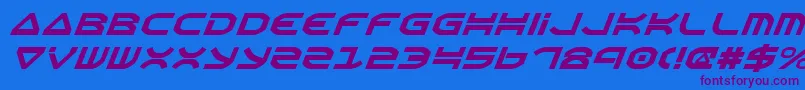 OberonItalic Font – Purple Fonts on Blue Background