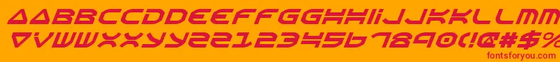 OberonItalic Font – Red Fonts on Orange Background