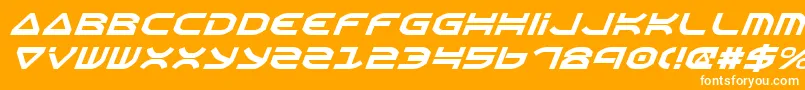 OberonItalic Font – White Fonts on Orange Background