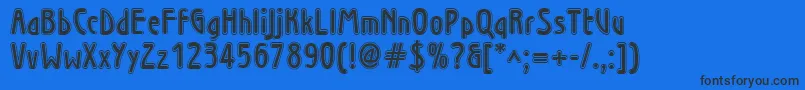 Wninl Font – Black Fonts on Blue Background