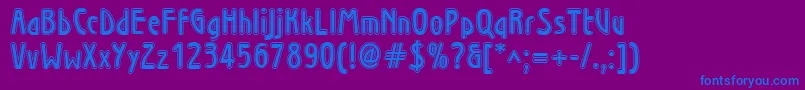 Шрифт Wninl – синие шрифты на фиолетовом фоне