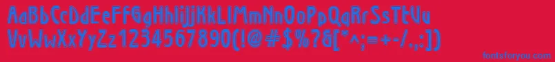 Wninl Font – Blue Fonts on Red Background