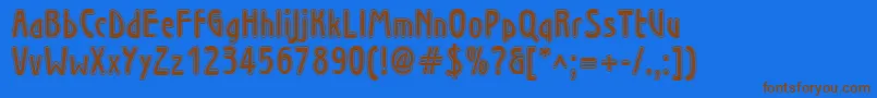 Wninl Font – Brown Fonts on Blue Background