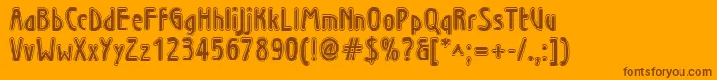 Wninl Font – Brown Fonts on Orange Background