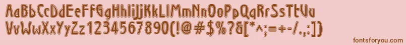 Wninl Font – Brown Fonts on Pink Background