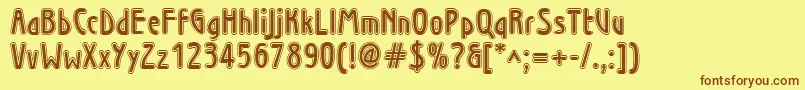 Wninl Font – Brown Fonts on Yellow Background