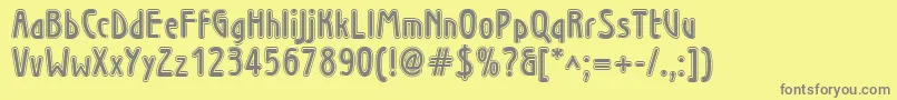 Wninl Font – Gray Fonts on Yellow Background