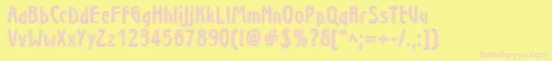 Wninl Font – Pink Fonts on Yellow Background