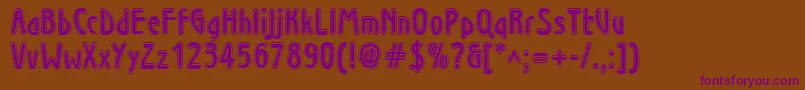 Wninl Font – Purple Fonts on Brown Background