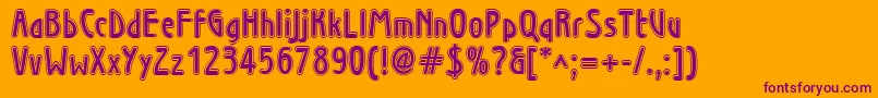 Wninl Font – Purple Fonts on Orange Background