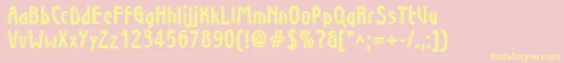 Wninl Font – Yellow Fonts on Pink Background