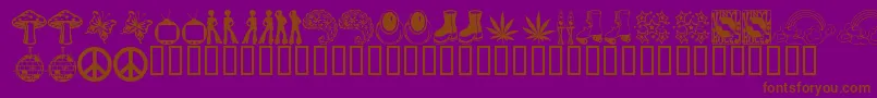 My70sDing Font – Brown Fonts on Purple Background