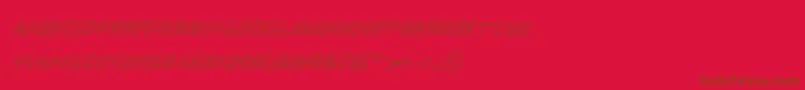 Dominomaskoutital-fontti – ruskeat fontit punaisella taustalla