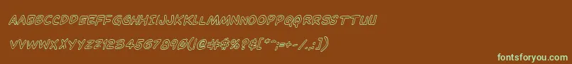 Dominomaskoutital Font – Green Fonts on Brown Background