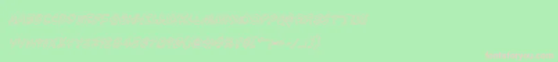 Dominomaskoutital-fontti – vaaleanpunaiset fontit vihreällä taustalla