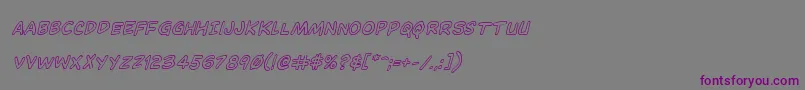 Шрифт Dominomaskoutital – фиолетовые шрифты на сером фоне
