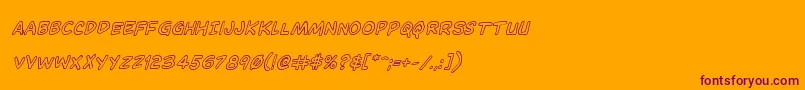 Шрифт Dominomaskoutital – фиолетовые шрифты на оранжевом фоне