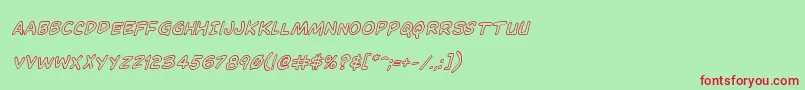 Dominomaskoutital Font – Red Fonts on Green Background